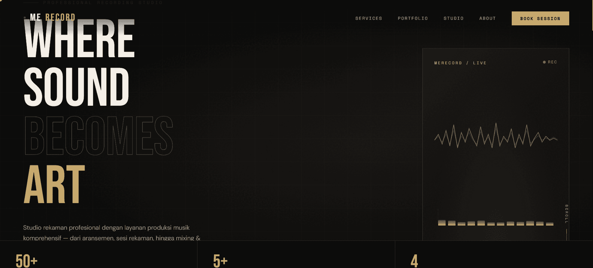 ME Record Studio Company Profile Website